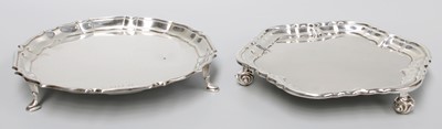 Lot 1021 - A Victorian Silver Waiter and a George V...