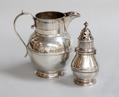 Lot 24 - A Silver Cream-Jug and a Silver Caster, With...