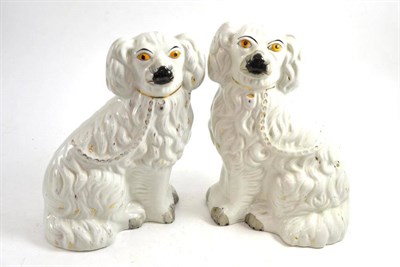 Lot 86 - Pair of small Staffordshire spaniels