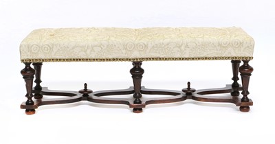 Lot 322 - A William & Mary-Style Walnut Double Stool,...