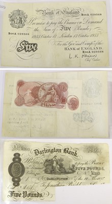 Lot 433 - Bank of England White £5 Note, O'Brien issue...