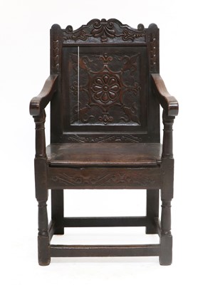 Lot 286 - A Late 17th Century Joined Oak and Carved...