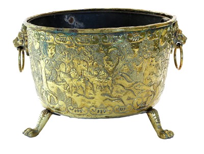 Lot 280 - A Dutch Brass Log Bin, in 17th century style,...