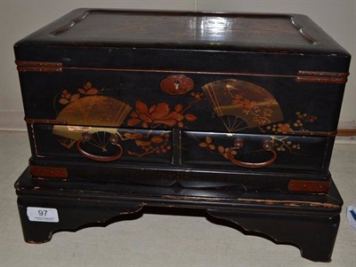 Lot 97 - Chinese lacquer table casket