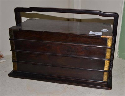 Lot 98 - A Chinese rosewood box/carrier
