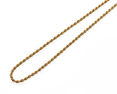 Lot 334 - A 9 Carat Gold Rope Twist Necklace, length 77cm