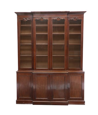 Lot 342 - A Victorian Mahogany Breakfront Library...