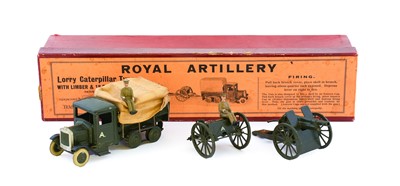 Lot 4473 - Britains 1462 RA Lorry, Limber & 18 Pounder Gun