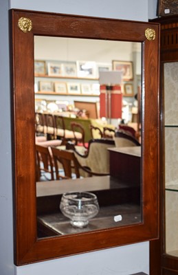 Lot 1376 - A Pair of Mahogany Framed Mirrors, with lion...