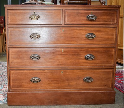 Lot 1470 - A Victorian Mahogany and Satinwood-Strung...