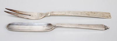 Lot 82 - A Danish Silver Marrow-Scoop and Cold-Meat...