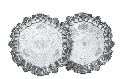 Lot 2088 - A Pair of Victorian Silver Waiters