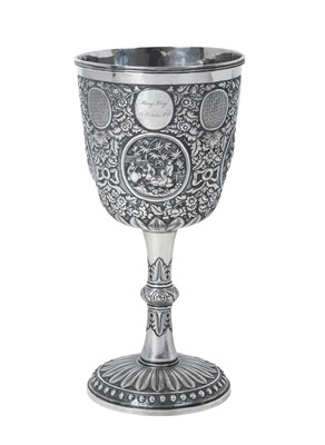 Lot 2046 - A Chinese Export Silver Goblet