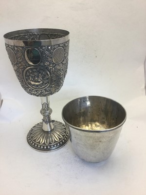 Lot 2046 - A Chinese Export Silver Goblet
