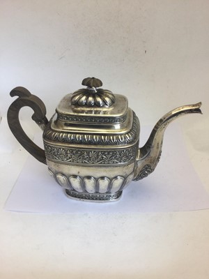Lot 2038 - An Associated Three-Piece Russian Silver Tea-Service