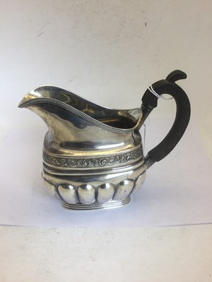 Lot 2038 - An Associated Three-Piece Russian Silver Tea-Service