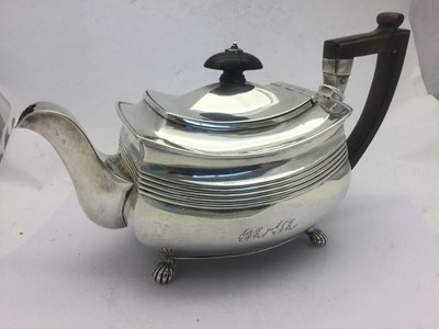 Lot 2023 - A Three-Piece George III Silver Tea-Service