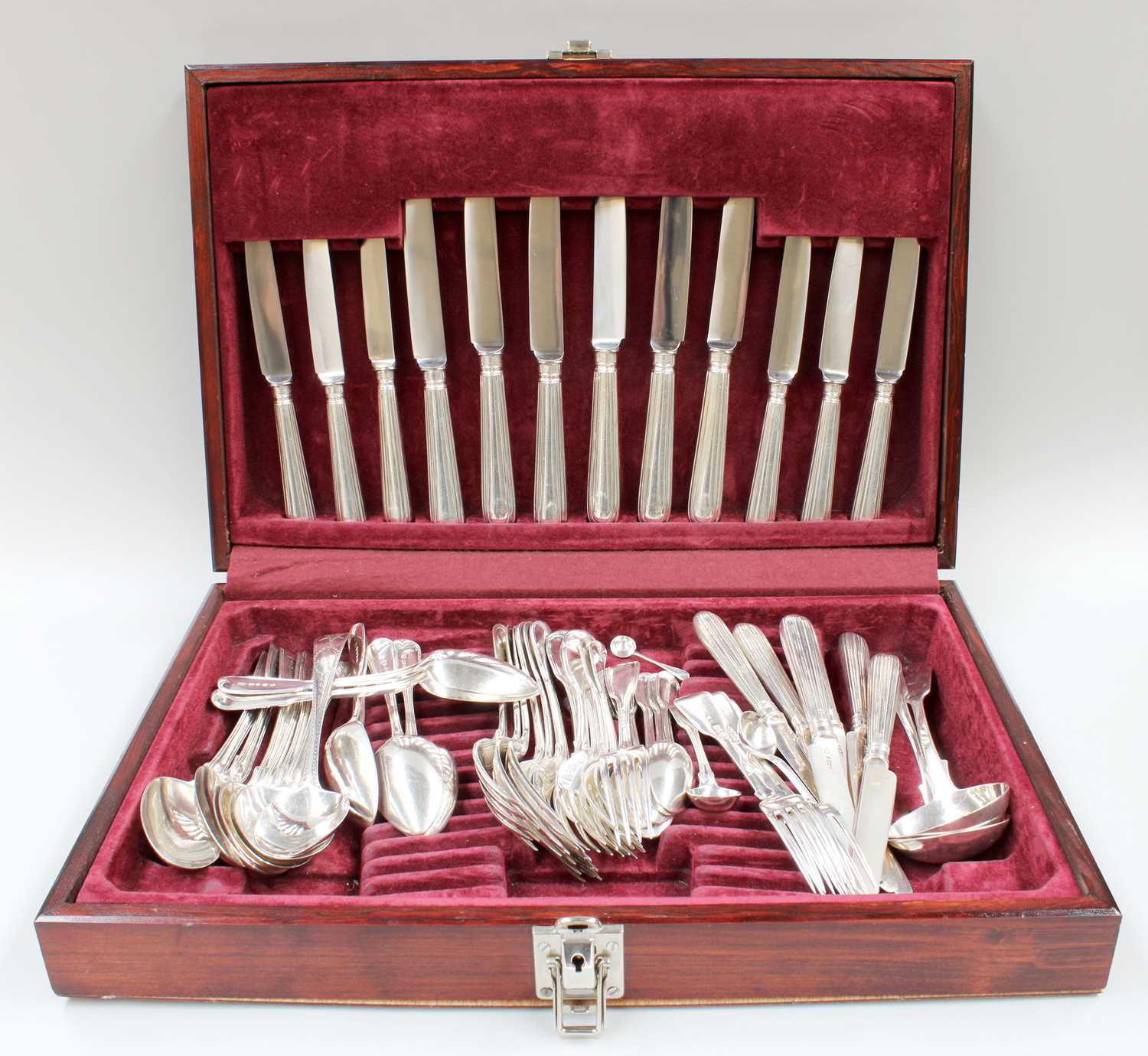 Lot 31 - A George III and Later Silver Table-Service,...