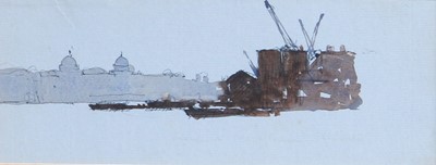 Lot 1120 - Norman Wilkinson CBE PPRI (1878-1971) Shipyard...