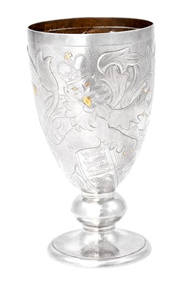 Lot 132 - An Elizabeth II Parcel-Gilt Silver Goblet