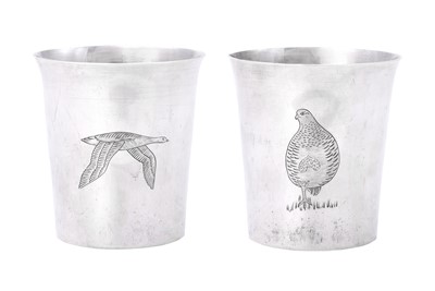 Lot 129 - A Pair of Elizabeth II Silver Beakers