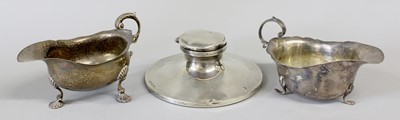 Lot 40 - Two Elizabeth II Silver Sauceboats, One by...