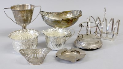 Lot 96 - A Collection of Assorted Silver, comprising a...