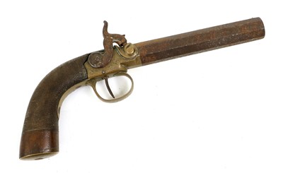 Lot 228 - A 19th Century Percussion Travelling Pistol,...