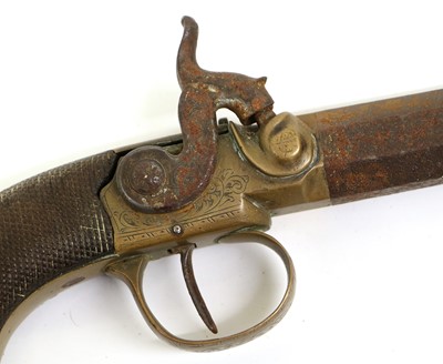 Lot 228 - A 19th Century Percussion Travelling Pistol,...