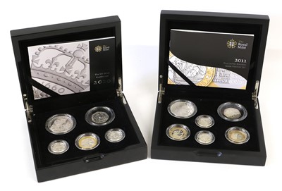 Lot 300 - 2x United Kingdom Silver Piedfort Sets,...