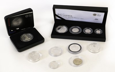 Lot 369 - Assortment of UK and World Fine Silver Coins;...