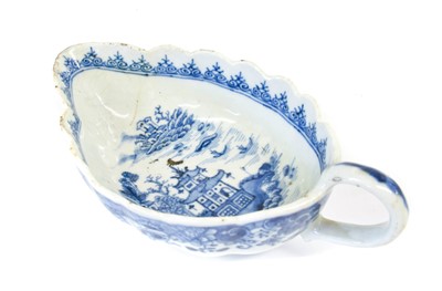 Lot 181 - ~ A Chinese Porcelain Double-Lipped Sauceboat,...