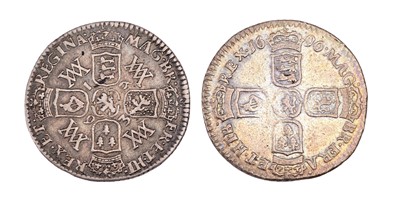Lot 33 - Willam and Mary, Sixpence 1693, WM in angles,...