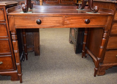 Lot 1422 - A George III Mahogany Two Drawer Dressing...