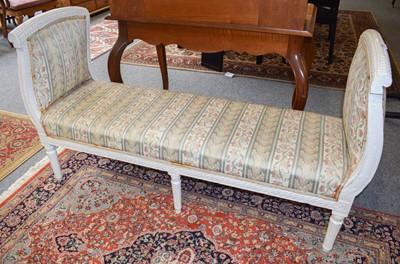 Lot 1369 - A Regency Window Seat, later painted in white,...