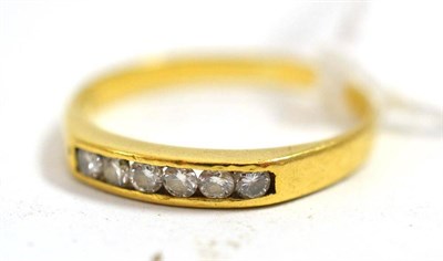 Lot 137 - A diamond half hoop ring, total estimated diamond weight 0.20ct approx