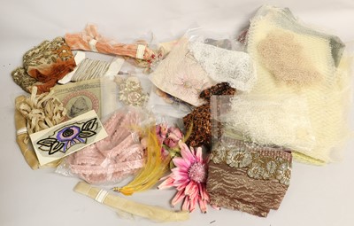 Lot 2250 - Assorted 20th Century Milliner's Haberdashery...