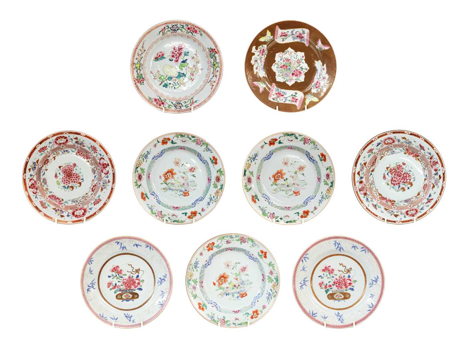Lot 182 - Three Chinese Porcelain Plates, Qianlong, each...
