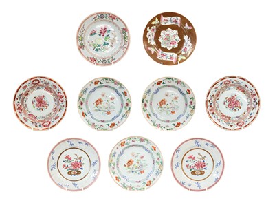 Lot 182 - Three Chinese Porcelain Plates, Qianlong, each...