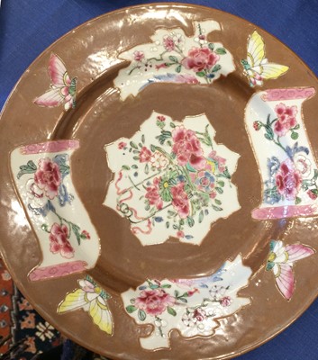 Lot 182 - Three Chinese Porcelain Plates, Qianlong, each...