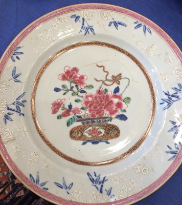 Lot 182 - Three Chinese Porcelain Plates, Qianlong, each...