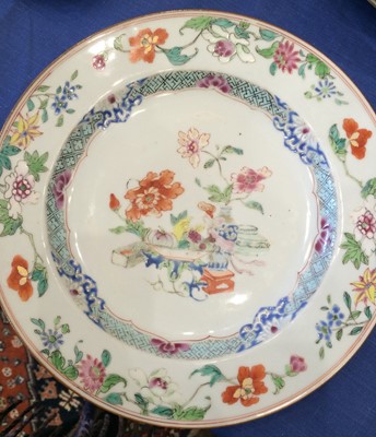 Lot 182 - Three Chinese Porcelain Plates, Qianlong, each...