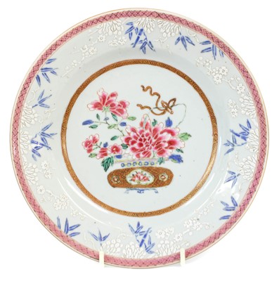 Lot 182 - Three Chinese Porcelain Plates, Qianlong, each...