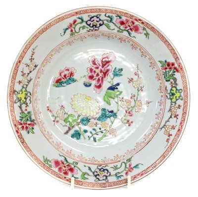 Lot 182 - Three Chinese Porcelain Plates, Qianlong, each...