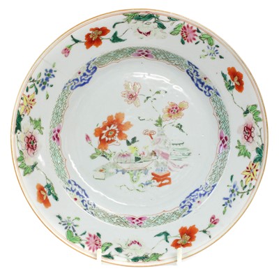 Lot 182 - Three Chinese Porcelain Plates, Qianlong, each...