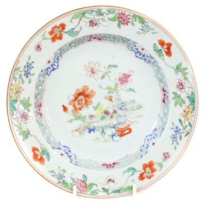 Lot 182 - Three Chinese Porcelain Plates, Qianlong, each...