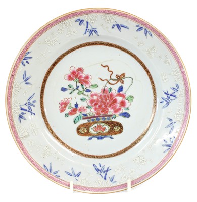 Lot 182 - Three Chinese Porcelain Plates, Qianlong, each...