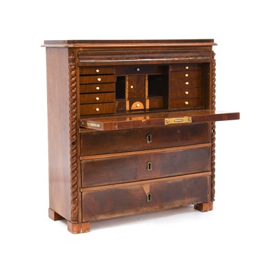 Lot 181 - A French Mahogany Miniature Secretaire à...