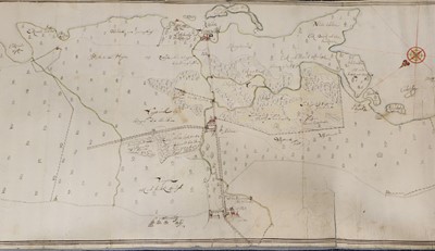 Lot 268 - Manuscript Map A manuscript map of a coastal...