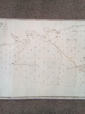 Lot 268 - Manuscript Map A manuscript map of a coastal...